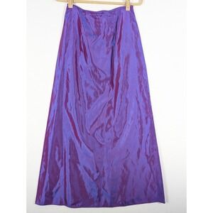 Jessica McClintock Skirt 7 Millennium 2000 Purple Iridescent Long A-line Maxi